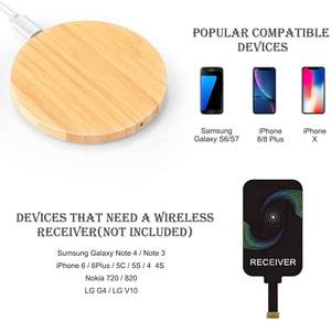 Cargador inalámbrico de bambú 15W 10W 5W almohadilla de carga inalámbrica rápida para <span class=keywords><strong>iPhone</strong></span> 15 14 13 <span class=keywords><strong>12</strong></span> <span class=keywords><strong>mini</strong></span> 11 Pro Max Samsung Galaxy <span class=keywords><strong>AirPods</strong></span> Pro - Product Image 5