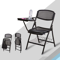 Chaise de réunion moderne pour entreprise, mobilier de bureau, chaise de conférence pliable avec tablette d'écriture