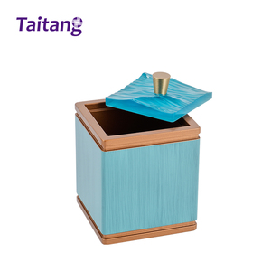 Accesorios de Baño para <span class=keywords><strong>Hotel</strong></span>, Resina Ecológica, Diseño de Ola Azul, Dispensador de Toallas Cuadrado, Juego de Accesorios para Habitación - Product Image 4