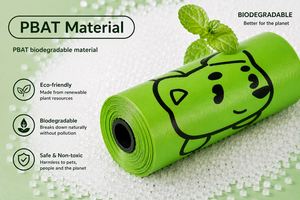 Scented Biodegradable Dog Poop Bags Lavender Fragrance Leak Proof Thick Disposable Pet Waste Bags on Roll - Product Image 5