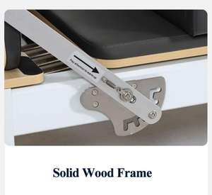 Reformador de Pilates de aluminio <span class=keywords><strong>para</strong></span> uso profesional <span class=keywords><strong>en</strong></span> el hogar/estudio, 6 resortes de cuero PU y espuma 5D, duradero y ajustable <span class=keywords><strong>para</strong></span> el cuerpo - Product Image 5