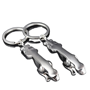 Porte-clés en métal imprimé léopard Porte-clés en strass doré Porte-monnaie tête de guépard mignon Porte-clés Chaîne Porte-clés pour hommes Accessoires - Product Image 1