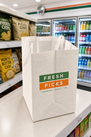 Sac de courses non tissé pour les magasins de proximité, les épiceries, les boutiques de vêtements, les centres commerciaux, pochette d'emballage personnalisée imprimée