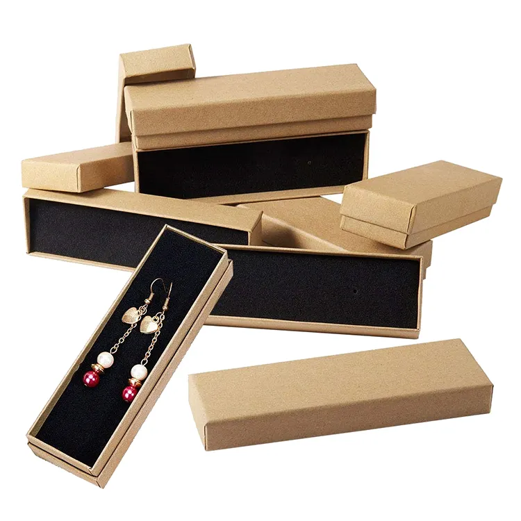 Yüksek kaliteli kağıt mücevher kutusu lüks kolye bilezik küpe hediye dijital baskı ile sıcak satış takı kağit kutu