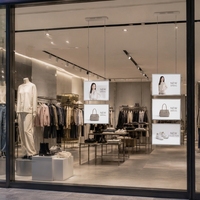 Reproductor de Anuncios Android Personalizado de 21.5 Pulgadas para Ventana, Alto Brillo, WiFi, CMS, para Exhibición en Tiendas Minoristas, Boutiques de Ropa