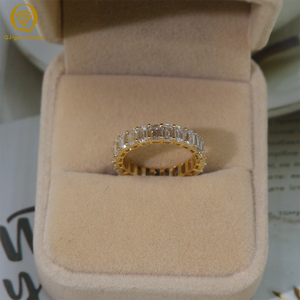 Premium IGI Certified Emerald Cut Lab Grown Diamond <b>Ring</b> 18K Gold D Color VVS1 Clarity Luxury Wedding Jewelry For Gift - Product Image 4