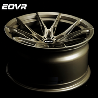 Jantes forgées EVOR, jantes en alliage d'aluminium concaves profondes, jantes noires pour voitures particulières Corvette C7 C8