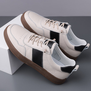 รองเท้าลำลองผู้ชาย หนังวัวสีขาว ระบายอากาศได้ดี ส้นเตี้ย พื้นยาง EVA รองรับกลางเท้า รองเท้าโลฟเฟอร์ลำลองทันสมัย รุ่น 3071 - Product Image 3