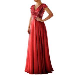 Abito da <span class=keywords><strong>Sera</strong></span> Lungo Elegante di Alta Qualità Taglie Forti con Paillettes per la <span class=keywords><strong>Madre</strong></span> della Sposa - Product Image 3