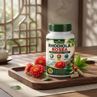 Capsules d'adaptogène Rhodiola Rosea personnalisées OEM/ODM, Complément Herbal Naturel pour le Soin Immunitaire, la Vitalité Quotidienne et le Soutien Anti-Stress