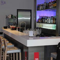 Comptoir de service de bar pub multifonctionnel au design moderne personnalisé avec logo