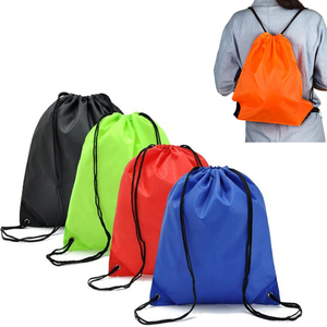 Custom Logo Polyester Promotional Drawstring Backpack with Customized logo Ideal for Promotions
