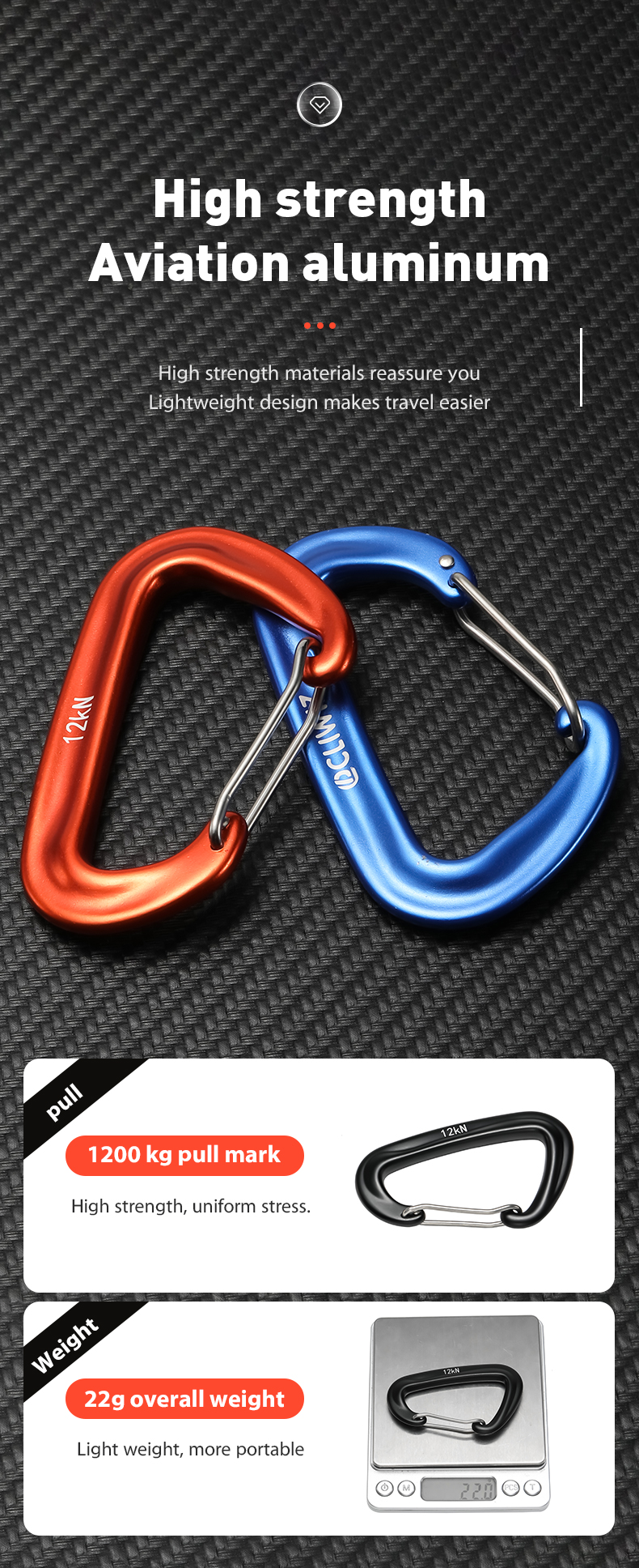 Carabiner Snap Hook Clips