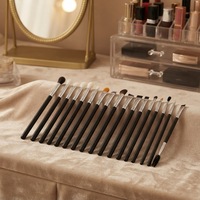 Lot de 20 pinceaux de maquillage professionnels pour yeux, sourcils, eyeliner, avec manche en bois et poils synthétiques, pour le visage, le correcteur, le gloss et le mascara