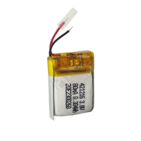 Petite batterie Lipo 421216 3.8V 3.85V 80mAh, cathode LiCoO2 à semi-conducteurs, haute tension, haute qualité, -20~60°C, pochette de batterie TWS