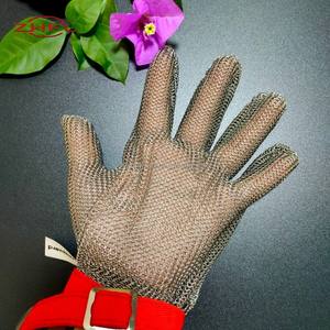 Stainless Steel <b>Mesh</b> <b>Gloves</b> Oyster Shucking Kitchen Chef Fish Fillet Chainmail Cut Resistant EN388 5 ANSI 9 <b>Gloves</b> - Product Image 4
