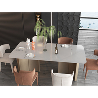 Dalle en pierre frittée à surface polie en céramique, imitation roche, pour mur de fond de hall, salon, table à manger, table basse