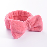 Bandeau pour cheveux en microfibre avec nœud papillon pour femmes et filles, idéal pour le lavage du visage, le maquillage, le spa et la douche