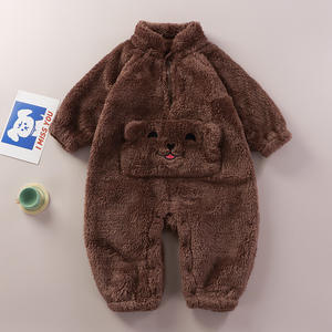 Nouvelle <span class=keywords><strong>combinaison</strong></span> chaude pour bébé, vêtements d'hiver, <span class=keywords><strong>pyjama</strong></span> en peluche mignon de <span class=keywords><strong>panda</strong></span> avec fermeture à boutons, vêtements de maison mignons pour bébé - Product Image 4