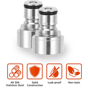 Adaptateur de raccord de fût Sankey en acier inoxydable 304, filetage G5/8, kit de conversion à déconnexion rapide pour fût de bière, raccords pour <span class=keywords><strong>gaz</strong></span> et liquides - Product Image 3