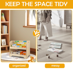 Librería Infantil Resistente de 5 Niveles, Estantería de Madera para Niños con Estantes Festoneados, Librería Montessori para Niños - Product Image 5