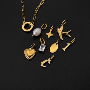 Bracciale a catena eManco in acciaio inossidabile con perle d'acqua dolce, ciondoli a forma di rondine, numero 1, lettera <span class=keywords><strong>L</strong></span>, cuore, stella, rettangolo e zirconi. - Product Image 2