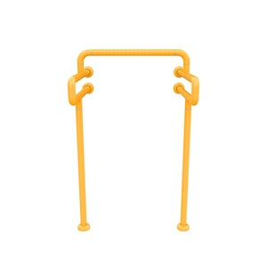 Barre d'appui de sécurité pour salle de bain 650x650mm Jaune Antidérapant Plastique Acier Inoxydable pour Personnes Âgées et Handicapées - Product Image 4