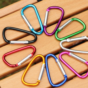 Mousqueton <span class=keywords><strong>tactique</strong></span> en aluminium en forme de <span class=keywords><strong>D</strong></span>, personnalisé en usine, pour la chasse en extérieur, équipement portable de camping et de randonnée, léger pour l'alpinisme - Product Image 1