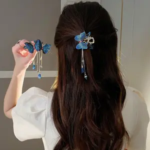 कैंडी रंग फैशन तितली हेयर क्लिप महिला बच्चे लड़की बच्चों बारित शादी Hairpins बाल सामान गहने