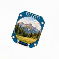 Panel LCD TFT Bulat Ukuran Kecil 1,28 inci 240*240 Layar IPS Penuh Warna 2 Lampu Latar LED