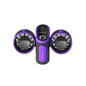 Refroidisseur USB mini rechargeable à double moteur haute vitesse monté sur la taille avec 2 ventilateurs avec lumière pour les travailleurs à haute température Outdoor-A-1007 - Product Image 2