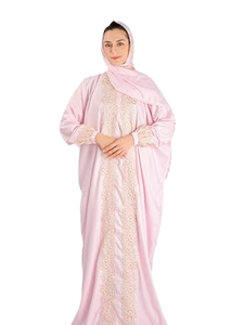 Loriya Hot Selling Casual Breathable Cotton <b>Abaya</b> Designs Islamic Clothing <b>Plain</b> Modest Muslim Women Floor Length Flowy - Product Image 2