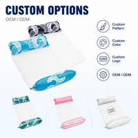 Lit flottant gonflable personnalisé 4-en-1 en tissu PVC, plateforme flottante pour piscine, chaise longue adaptée aux stations balnéaires