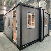 Maison conteneur extensible de luxe moderne 20/40 pieds en acier léger, étanche et résistante aux ouragans, pour usage hôtelier ou villa, préfabriquée et mobile