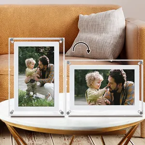 2024 Full Format Digital Photo Frame New Design Acrylic Glass Table Nft Photo Frame Digital Frame Photo And Video
