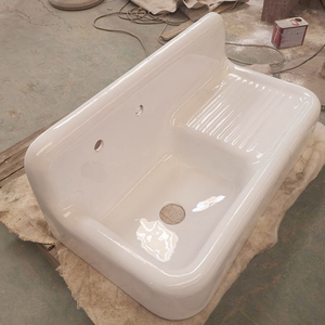 Évier de cuisine rectangulaire mural en fonte de 42 pouces, personnalisé, à tablier, à cuve unique, style ferme, de haute qualité, Buterfleoge - Product Image 3