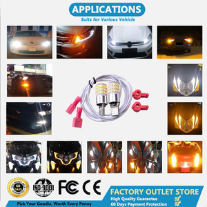 Senlo siêu sáng LED T10 hai màu đèn báo rẽ <span class=keywords><strong>51</strong></span> chiếc 3014 SMD DRL CANBUS đèn sương mù 10V-30V W5W 168 175 2825 T10 - Product Image 6