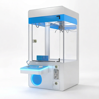 Mini machine à griffes de comptoir, jeu de grue à monnayeur, éclairage LED, métal, verre trempé, pour centre commercial, magasin, vente en gros, personnalisable