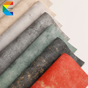 Haute qualité en gros encre à base d'eau effet marbre ciment mur Texture PVC revêtements muraux ignifuge coloré papier peint pour mur - Product Image 5