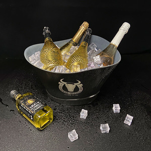 LED Illuminated Ice <b>Bucket</b> Boat Shape <b>Plastic</b> Modern Luxury Retro Party Beverage Tub for Bars KTV - Product Image 2