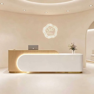 Modern Light Luxury Front Desk, <b>Reception</b> <b>Counter</b>, Cashier Cabinet for Beauty Salon, Apparel Shop & Training Center - Product Image 5