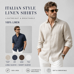 Linen Breathable <b>Men's</b> Long Sleeve <b>Shirt</b> Casual <b>Shirt</b> Custom Logo Premium Soft Lightweight Summer Button Down Top - Product Image 2