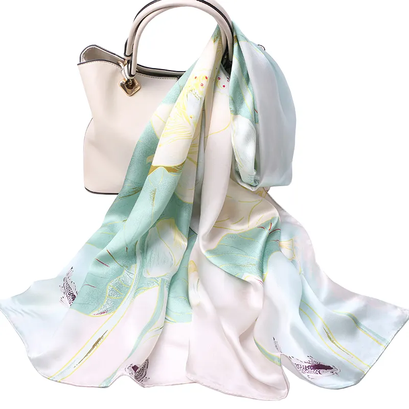 Professional Custom Printed Silk Scarf Manufacturer 100% Pure Silk Scarf