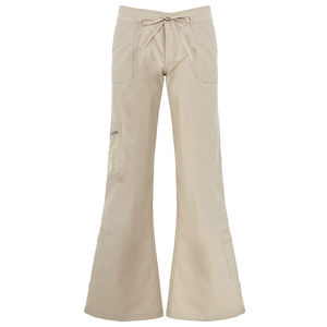 Pantalon cargo décontracté respirant pour femme - Pantalon multi-poches avec cordon de serrage à la taille et jambe large, lavé, vente en gros - Product Image 5