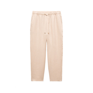 Pantalones de Verano de Mezcla de Lino con Encaje Elástico en Cuatro Direcciones, Ecológicos, Transpirables, Cómodos para Actividades y Viajes - Product Image 1