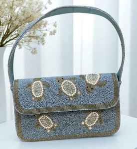 Premium Quality Seed Beads <b>Beaded</b> Embroidery Crossbody <b>Handbag</b> With Adjustable Strap Handcrafted - Product Image 5