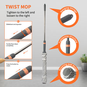 HOLAMOPA Professional Grade Spin <b>Mop</b> Stainless Steel Adjustable Rod for Commercial Use - Product Image 6