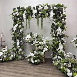 Arco <span class=keywords><strong>de</strong></span> Flores Cuadrado <span class=keywords><strong>de</strong></span> 8x8 pies con Decoración Floral Verde para Fiestas Temáticas <span class=keywords><strong>de</strong></span> <span class=keywords><strong>la</strong></span> <span class=keywords><strong>Selva</strong></span>, Estilo 2026, para Arreglos Florales - Product Image 2