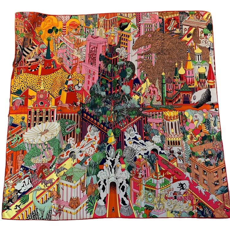 Роскошный стильный квадратный шелковый шарф 90 см с принтом на заказ, шали с ручной высококачественной печатью