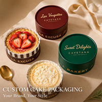 Boîte ronde pour cheesecakes avec impression de logo personnalisé, en carton alimentaire, cylindre pour l'emballage des cheesecakes, tube en papier pour cheesecakes